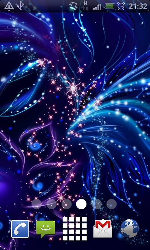 Free Samsung GT-S5360 / GT-S5363 Galaxy Y Glitter Abstract Flowers Live  Wallpaper Software Download