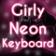 Girly Neon Keyboard