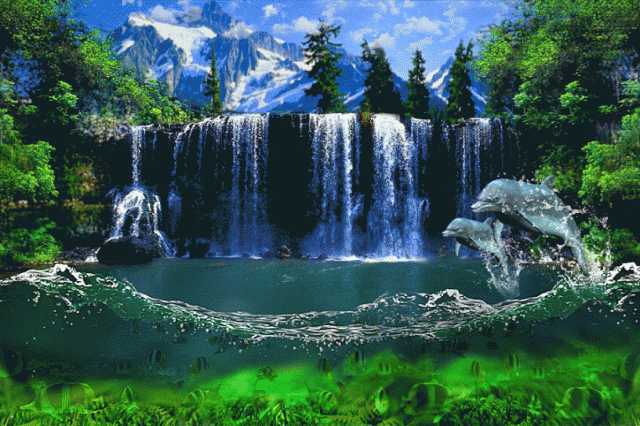 Live Animated Waterfall Wallpaper 