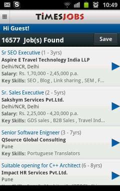 Timesjob Job Search