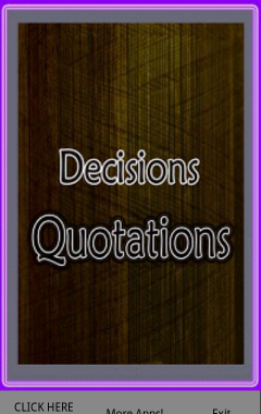 Decisions-quotes