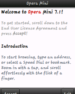 Opera Mini 7.1 Touchscreen(240x400)