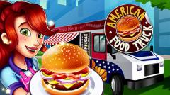 American burger truck: Fast food cooking game