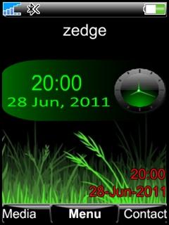3d Grass Dual Clock