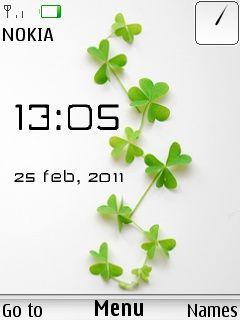Green Leaves Clock