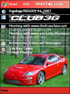 2000 Mitsubishi Eclipse GT 03 TF Theme for Pocket PC