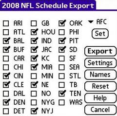 2008 NFL Football Schedule