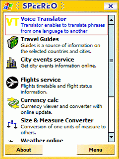 Speereo Voice Translator Multilanguage for WM2003/5.0/6.0 Non-Touchscreen