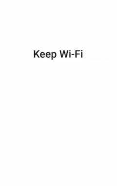 Keep WiFi