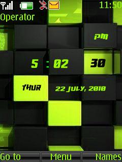 3d Cubes Clock