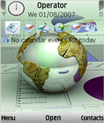 3D Globe Theme Includes Free Flash Lite Screensaver