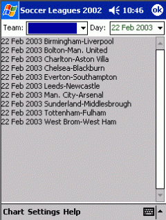 Funambol Soccer Leagues 2003/2004 for Pocket PC