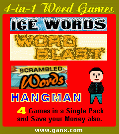 4-in-1 Word Games for Pocket PC