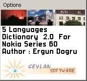 5 Languages Dictionary For Nokia Series 60