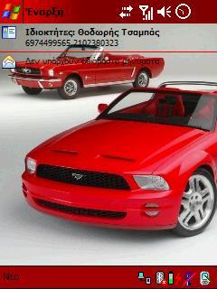 67 and Concept Mustangs TD Theme for Pocket PC