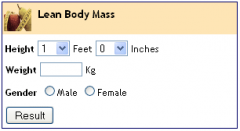 Lean Body Mass Calculator