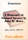 A Biography of Edmund Spenser for MobiPocket Reader