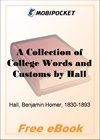 A Collection of College Words and Customs for MobiPocket Reader