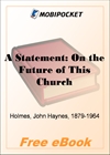 A Statement: On the Future of This Church for MobiPocket Reader