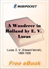 A Wanderer in Holland for MobiPocket Reader