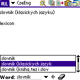 AW Czech-English Dictionary (Palm OS)