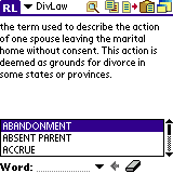 AW Divorce Law Dictionary (Palm OS)