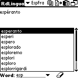 AW Esperanto-French Dictionary (Palm OS)