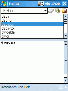 AW Esperanto-Italian Dictionary (Pocket PC)