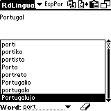 AW Esperanto-Portuguese Dictionary (Palm OS)