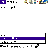 AW Finnish-English Dictionary (Palm OS)