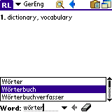 AW German-English Dictionary (Palm OS)