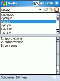 AW Greek-Italian Dictionary (Pocket PC)