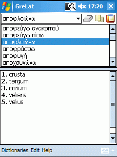 AW Greek-Latin Dictionary (Pocket PC)