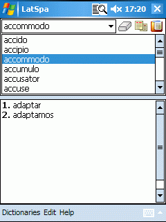 AW Latin-Spanish Dictionary (Pocket PC)