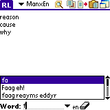 AW Manx-English Dictionary (Palm OS)