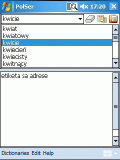 AW Polish-Serbian Dictionary (Pocket PC)