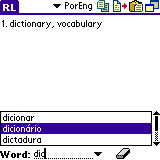 AW Portuguese-English Dictionary (Palm OS)