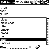 AW Quenya-English Dictionary (Palm OS)