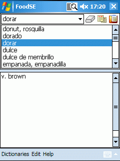 AW Spanish-English Food Glossary (Pocket PC)