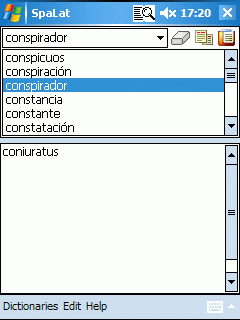 AW Spanish-Latin Dictionary (Pocket PC)