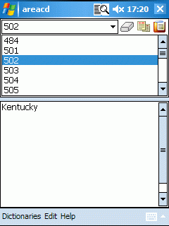 AW US Area Codes (Pocket PC)