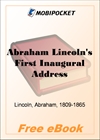 Abraham Lincoln's First Inaugural Address for MobiPocket Reader