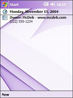 Abstracted (purple version) Theme for Pocket PC