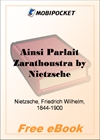 Ainsi Parlait Zarathoustra for MobiPocket Reader