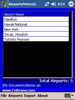 AirportsNotes