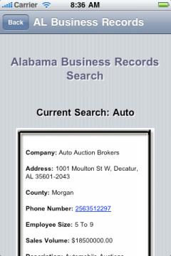 Alabama Business Records Search