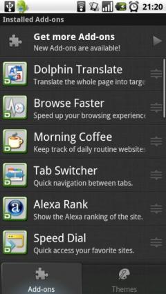 Alexa Rank Add-on for Dolphin Browser HD