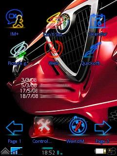 Alfa 156 Neon Theme for GDesk (UIQ)