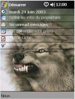 American Gray Wolf TZO Theme for Pocket PC