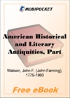 American Historical and Literary Antiquities, Part 02 for MobiPocket Reader